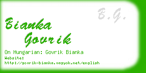 bianka govrik business card